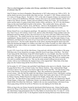 This is a short biography of outlaw John Kinney - Socorro