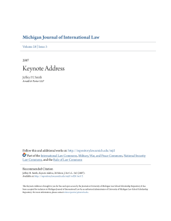 Keynote Address - University of Michigan Law School Scholarship