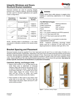 Structural Bracket Instruction