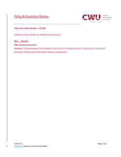 CWUR 3-50-240 Meal Reimbursement
