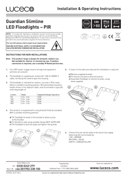 Guardian Slimline LED Floodlights &ndash; PIR