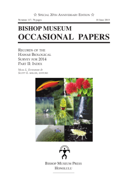 1994-2013 Index - Hawaii Biological Survey
