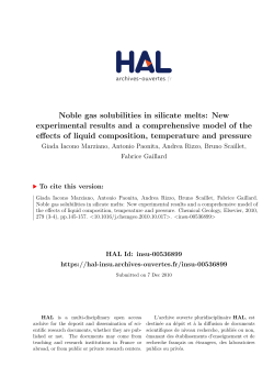 Noble gas solubilities in silicate melts: New experimental