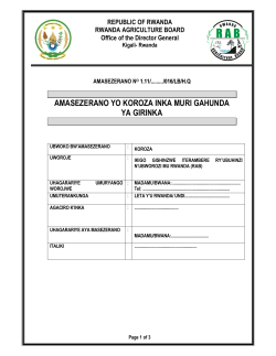 AMASEZERANO YO KOROZA INKA MURI GAHUNDA YA GIRINKA