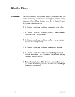 Bladder Diary - Gericareonline.net