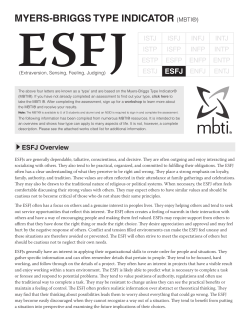 Myers-Briggs Type indicaTor (MBTI&reg;)