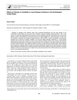 Effects of Climate on Variability in Lyme Disease Incidence in the