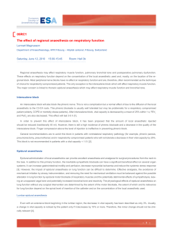 05RC1 The effect of regional anaesthesia on respiratory function