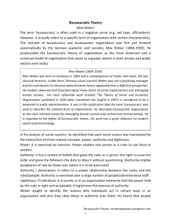 Bureaucratic Theory
