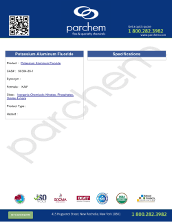 Potassium Aluminum Fluoride Specifications