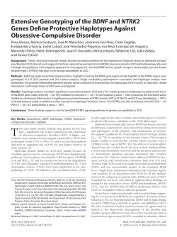 Extensive Genotyping of the BDNF and NTRK2 Genes Define