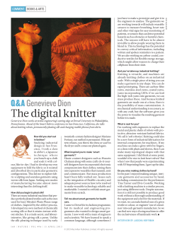 The digital knitter