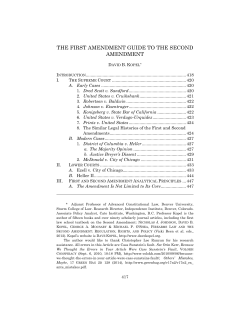 the first amendment guide to the second amendment