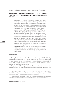 network analysis of inter-country export patterns in the eu
