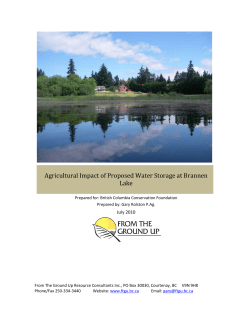 Cowichan Agricultural Plan proposal