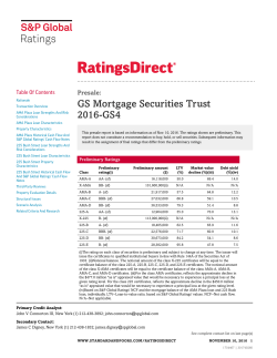 GS Mortgage Securities Trust 2016-GS4