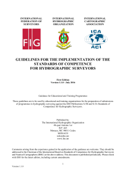 guidelines for the implementation of the standards of