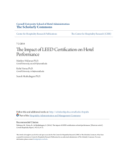 The Impact of LEED Certification on Hotel Performance