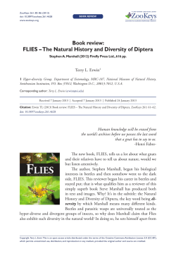 Book review: FLIES &ndash; The Natural History and Diversity of