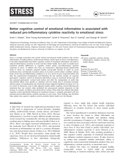 Better cognitive control of emotional information is