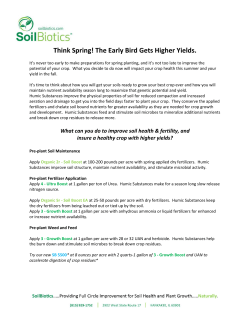 Think Spring! - Soil