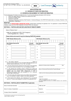 Division of PARF/COE Rebate(s)