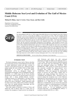 Middle Holocene Sea-Level and Evolution of The Gulf of