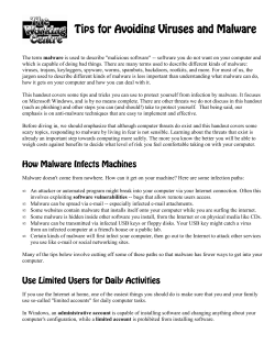 Tips for Avoiding Viruses and Malware