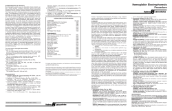 Hemoglobin Electrophoresis Procedure