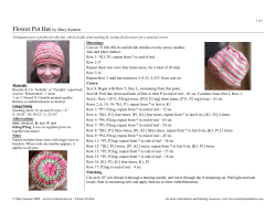 Flower Pot Hat by Mary Keenan