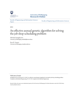 An effective asexual genetic algorithm for solving the job shop