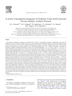 A review of postglacial emergence on Svalbard, Franz Josef Land