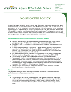 No Smoking Policy - Upper Wharfedale School