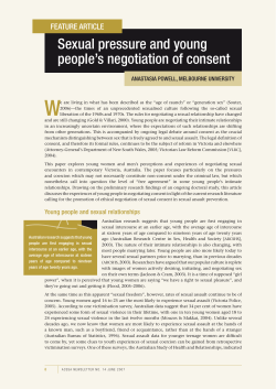 Sexual pressure and young people`s negotiation of consent