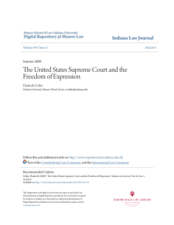 The United States Supreme Court and the Freedom of Expression