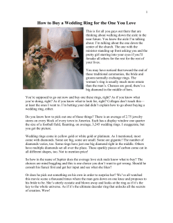 How to Buy a Wedding Ring for the One You Love