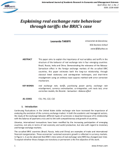 Explaining real exchange rate behaviour through tariffs: the BRIC`s