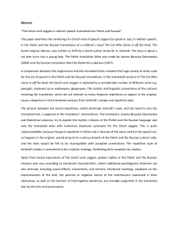 The Dutch verb zeggen in indirect speech translated into Polish and