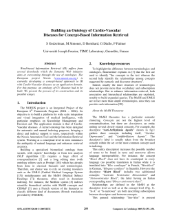 Building an Ontology of Cardio-Vascular Diseases for Concept