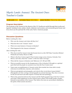 Mystic Lands: Anasazi: The Ancient Ones