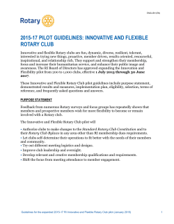 2015-17 pilot guidelines: innovative and flexible rotary
