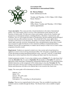 Introduction to International Politics