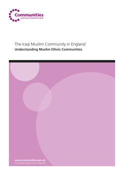 The Iraqi Muslim Community in England