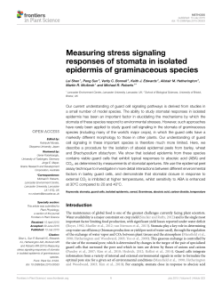 Measuring stress signaling responses of stomata in