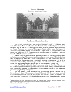 Durazno Plantation - Life On The Brazos River