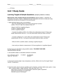 Unit 1 Study Guide