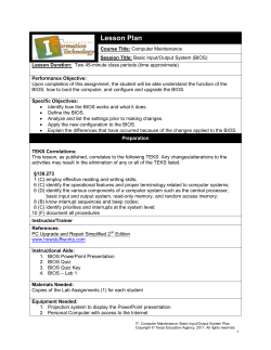 Basic Input/Output System Quiz