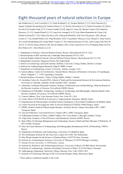 Eight thousand years of natural selection in Europe