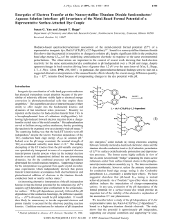 Energetics of Electron Transfer at the Nanocrystalline Titanium