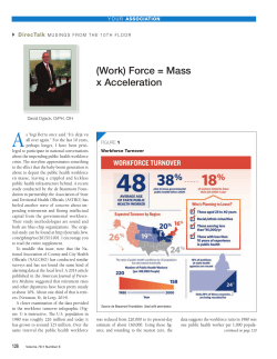 (Work) Force = Mass x Acceleration - National Environmental Health